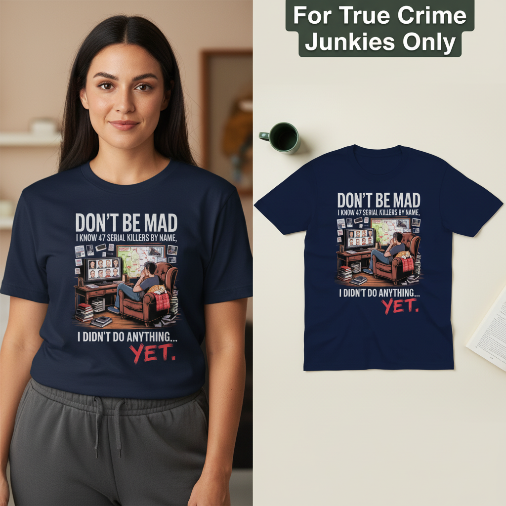 Serial Killer Obsession T-Shirt_model_flat