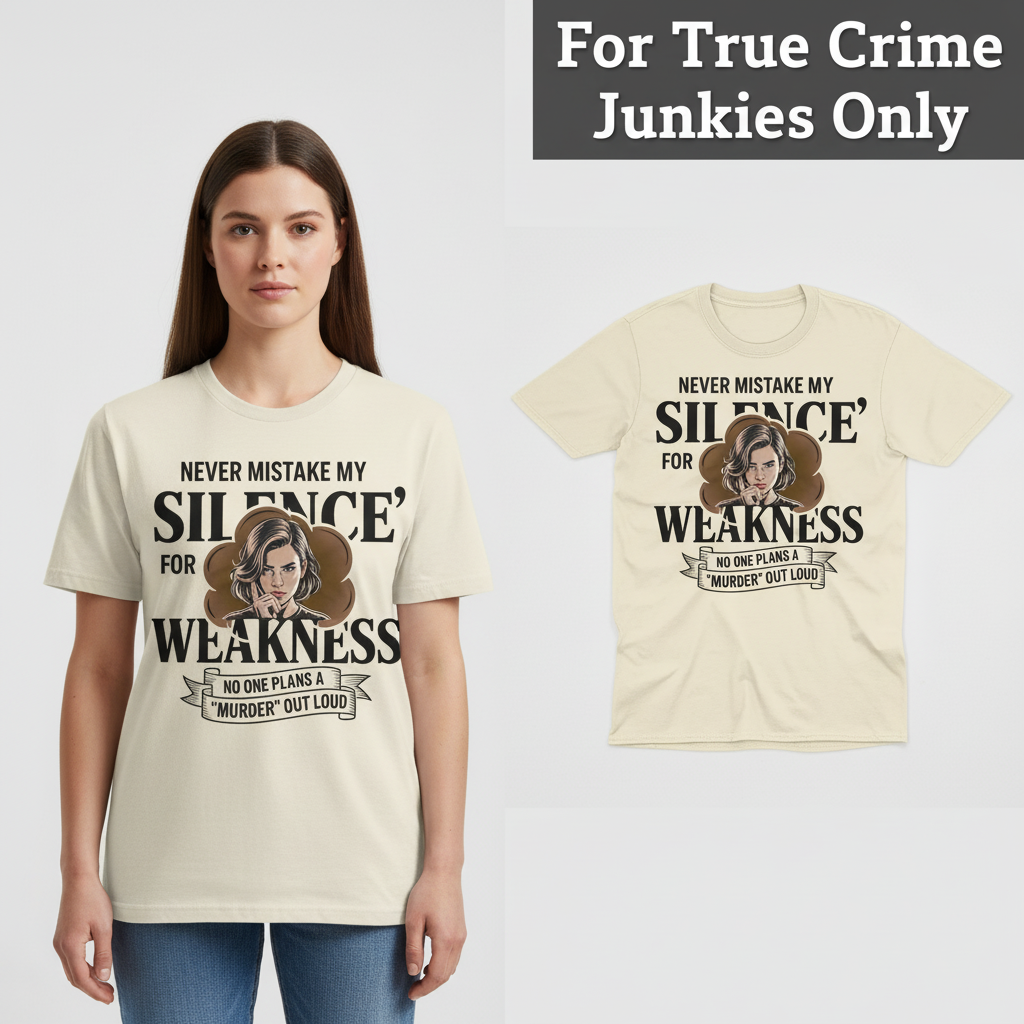 Silence Is Power T-Shirt_model_flat