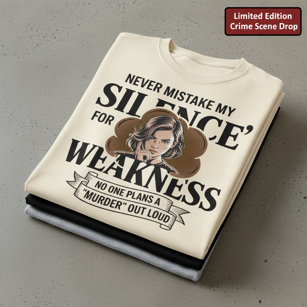 Silence Is Power T-Shirt_stacked_flatlay