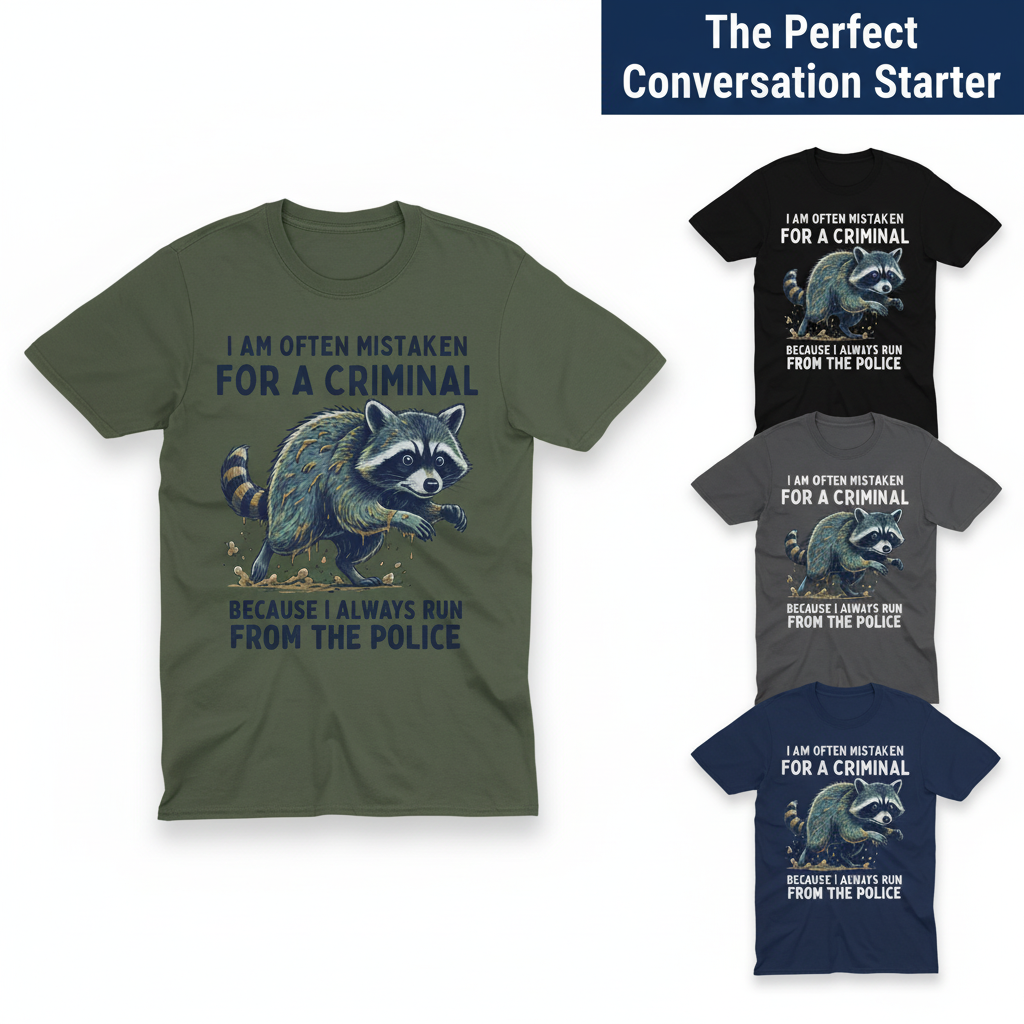 Runaway Raccoon T-Shirt_color_hero