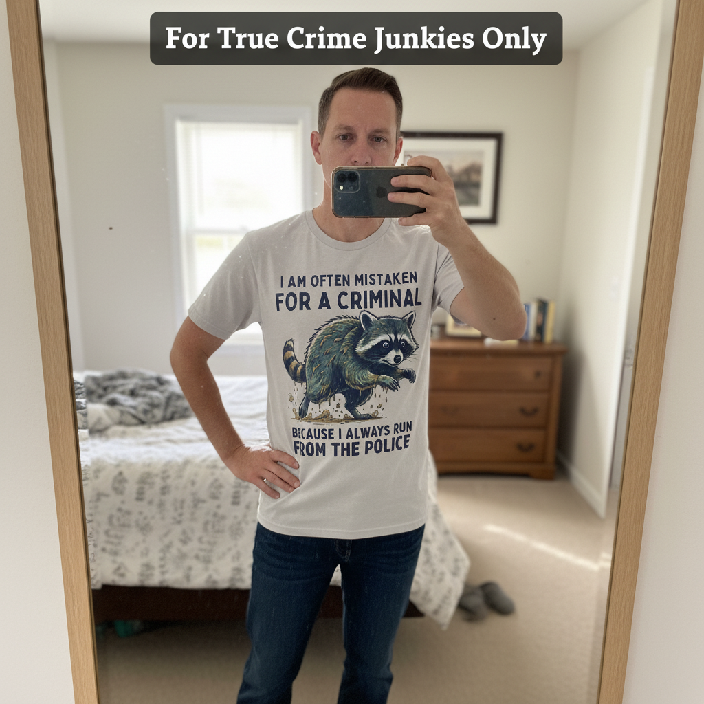 Runaway Raccoon T-Shirt_mirror_selfie