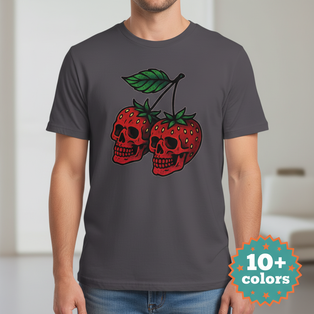 Strawberry Skulls T-Shirt_badge