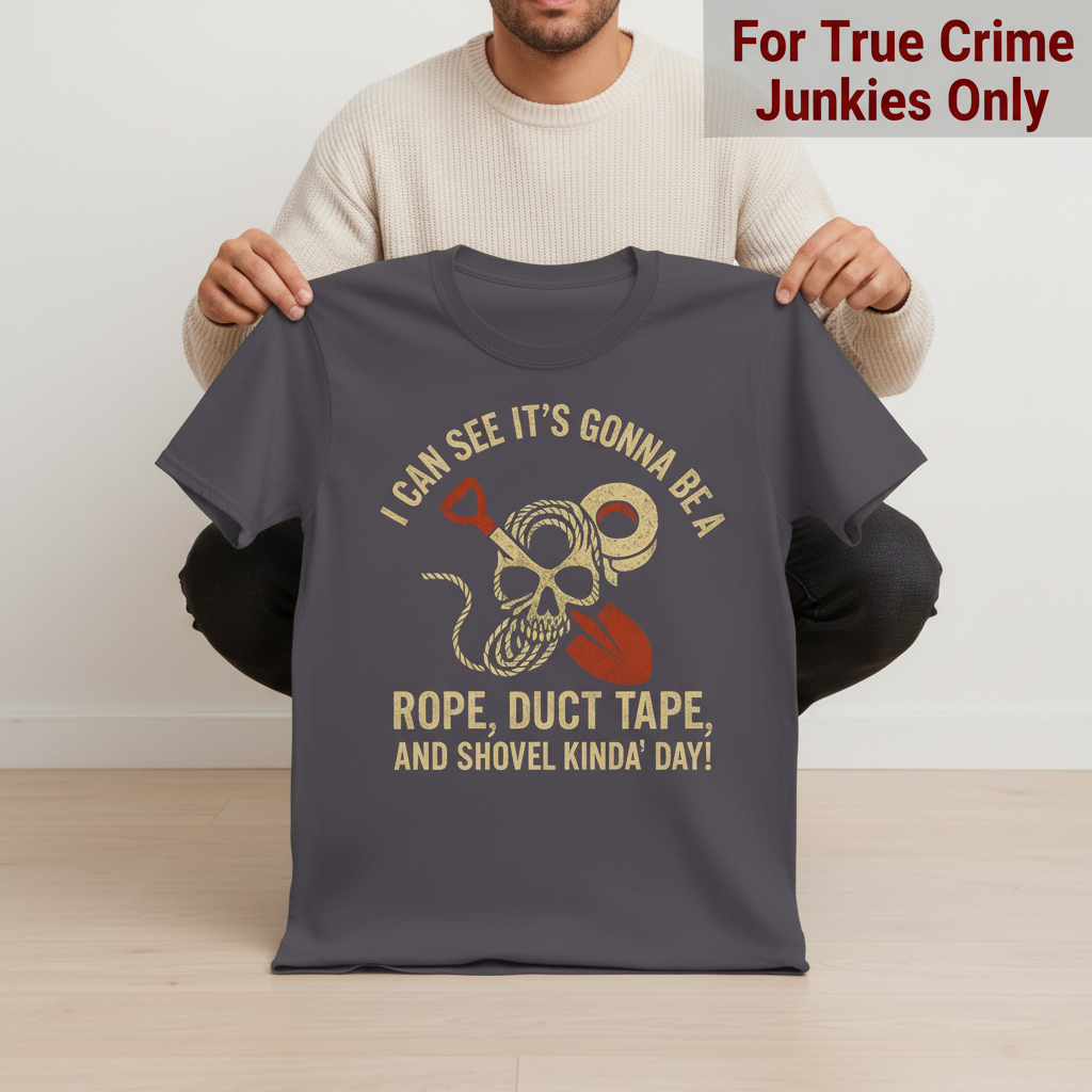 Rope, Duct Tape & Shovel T-Shirt_dangle