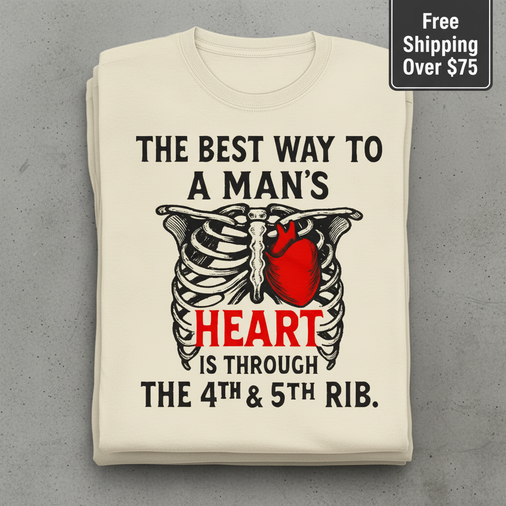 Shortcut To A Man's Heart T-Shirt_stacked_flatlay