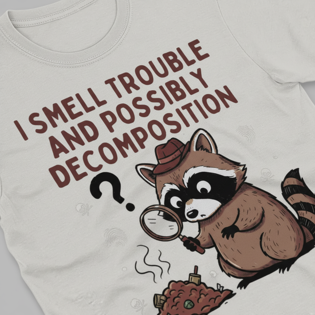 Detective Raccoon T-Shirt__detail