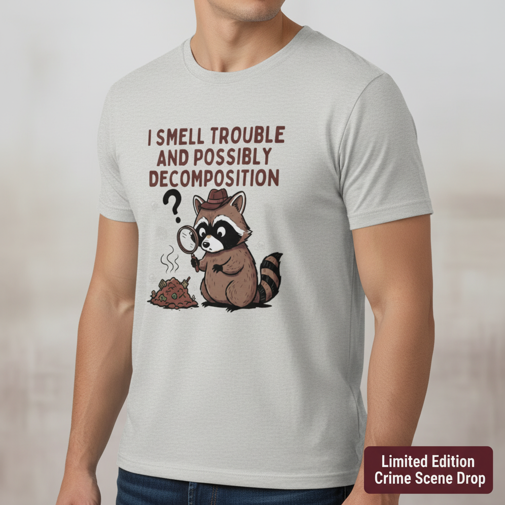 Detective Raccoon T-Shirt__space