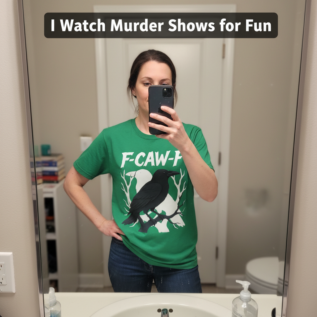 F-CAW-F Raven Attitude T-Shirt_mirror_selfie