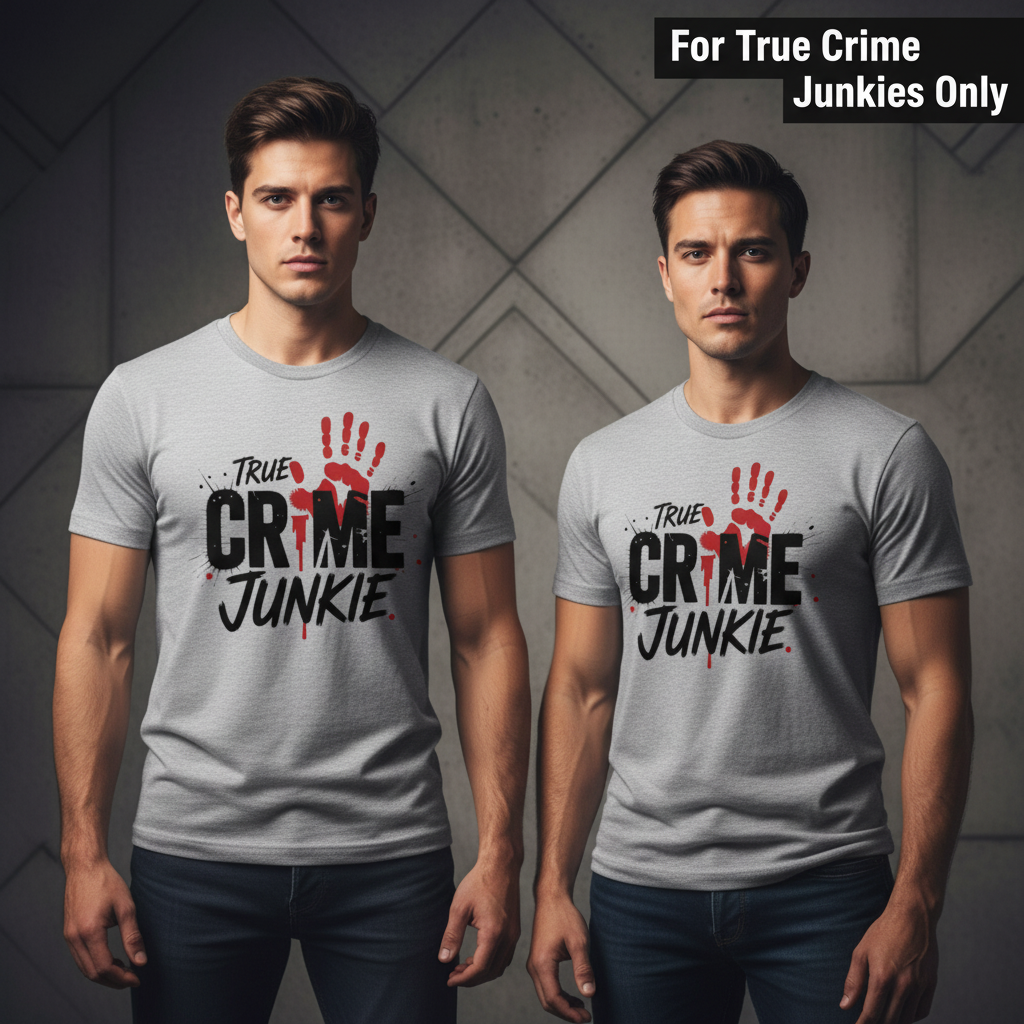 True Crime Junkie T-Shirt_stoic