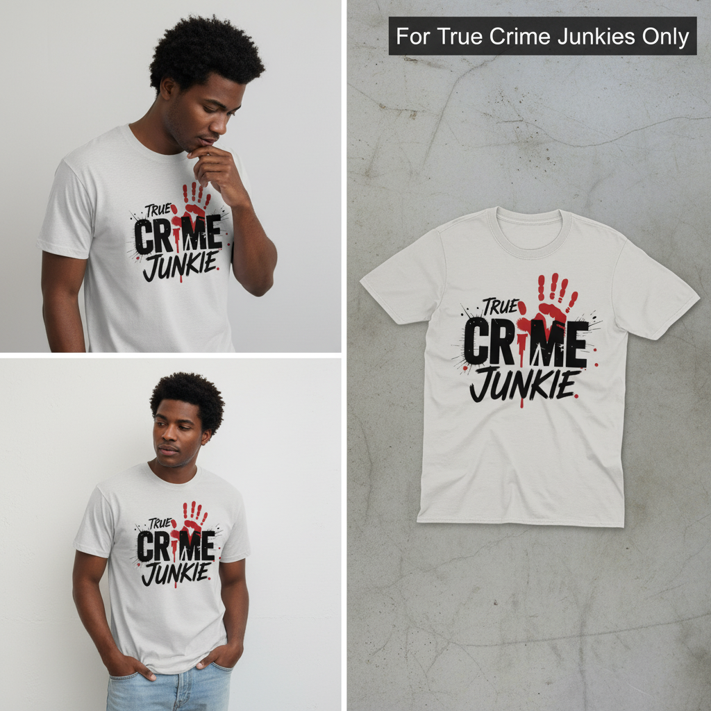 True Crime Junkie T-Shirt_3_panel