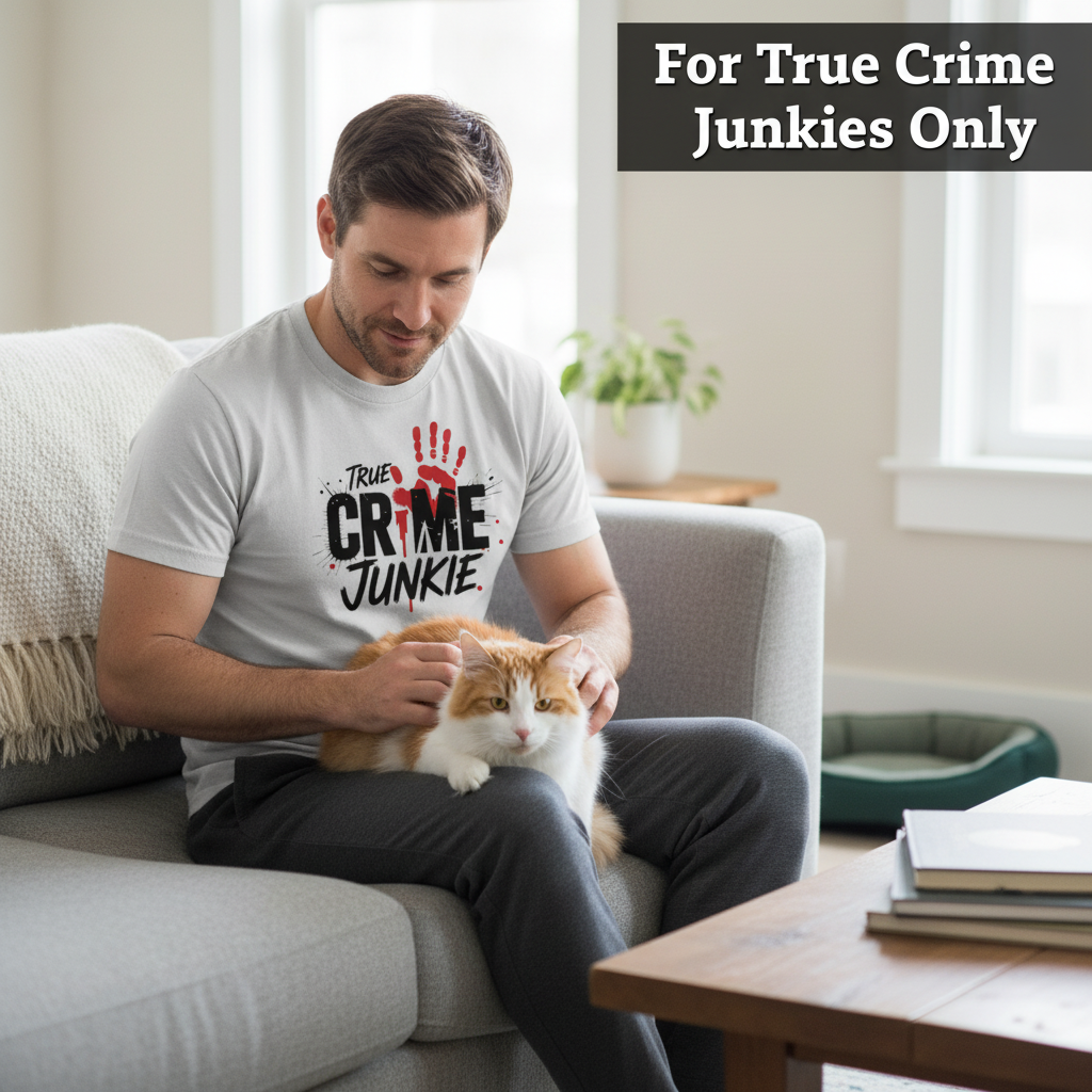 True Crime Junkie T-Shirt_pet_companion