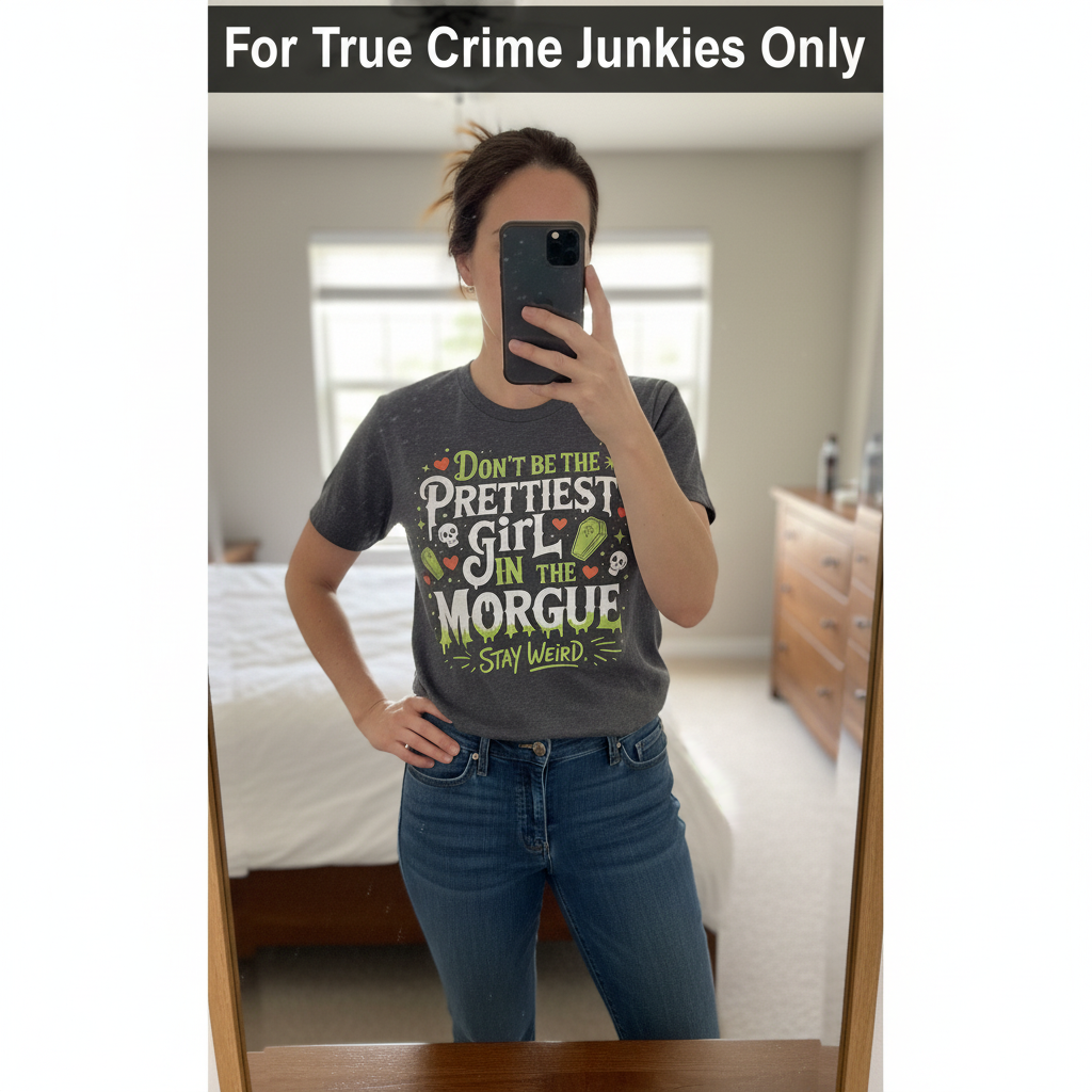 Prettiest Girl in the Morgue T-Shirt_mirror_selfie