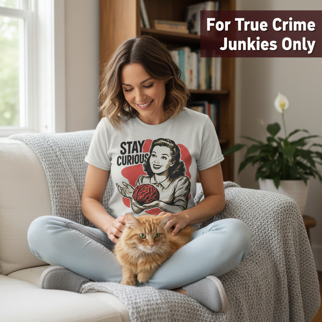 Stay Curious Retro Brain T-Shirt_pet_companion