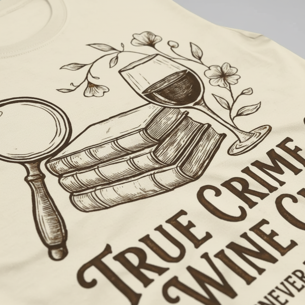 True Crime & Wine Club T-Shirt__detail