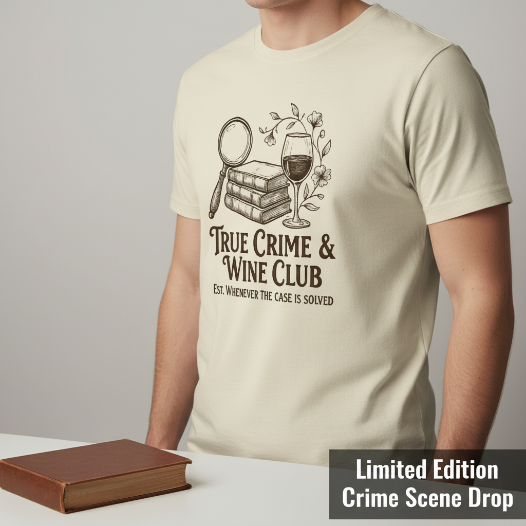 True Crime & Wine Club T-Shirt__space