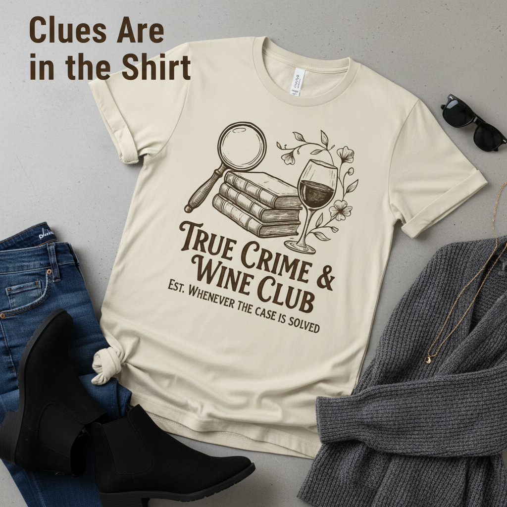 True Crime & Wine Club T-Shirt__pair