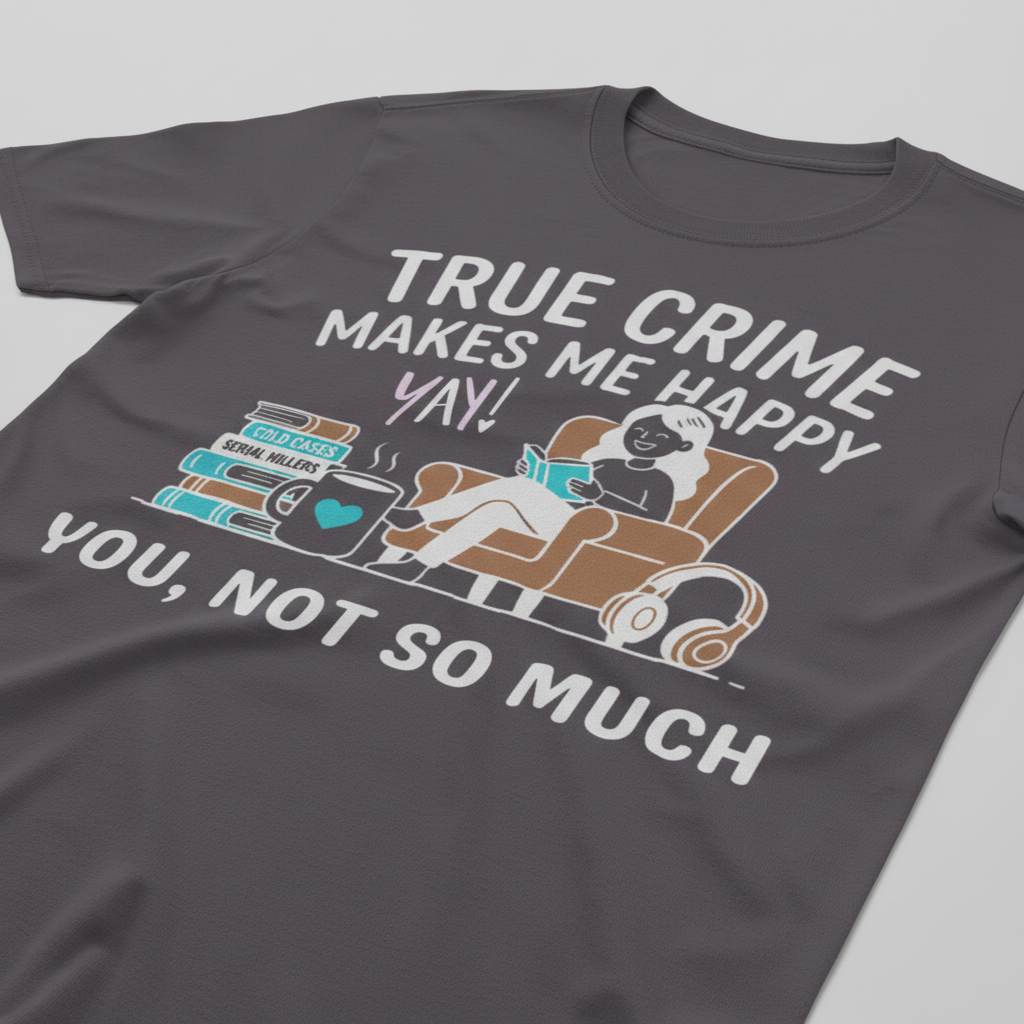 True Crime Makes Me Happy T-Shirt__detail