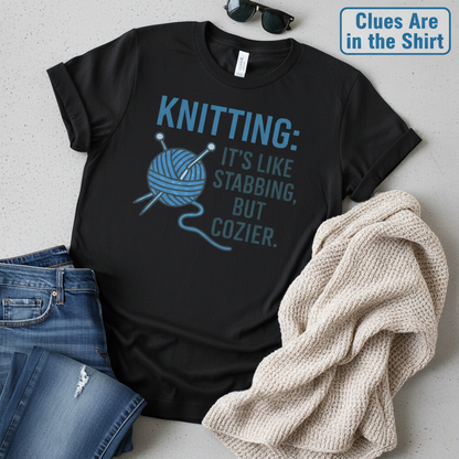 Stabby but Cozy Knitting T-Shirt__pair
