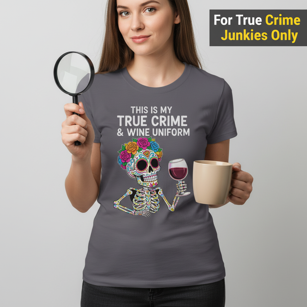 True Crime & Wine Uniform T-Shirt_prop_inteact