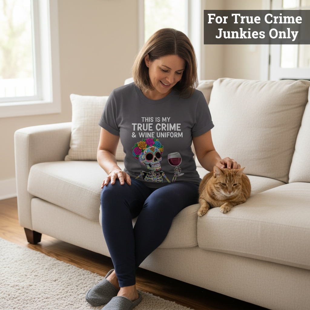 True Crime & Wine Uniform T-Shirt_pet_companion