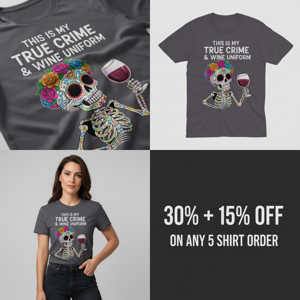 True Crime & Wine Uniform T-Shirt_4_panel