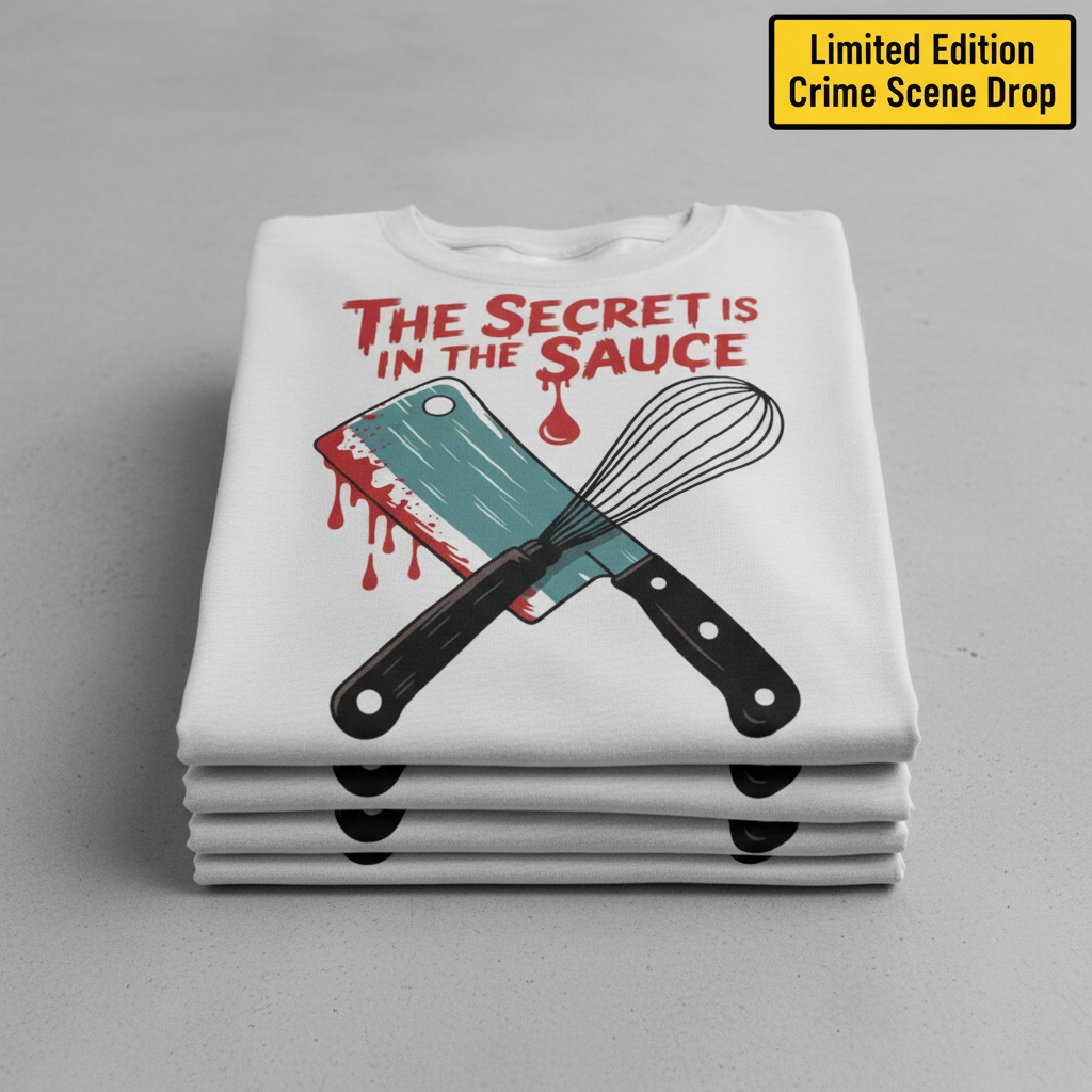 Secret Sauce Killer T-Shirt_stacked_flatlay