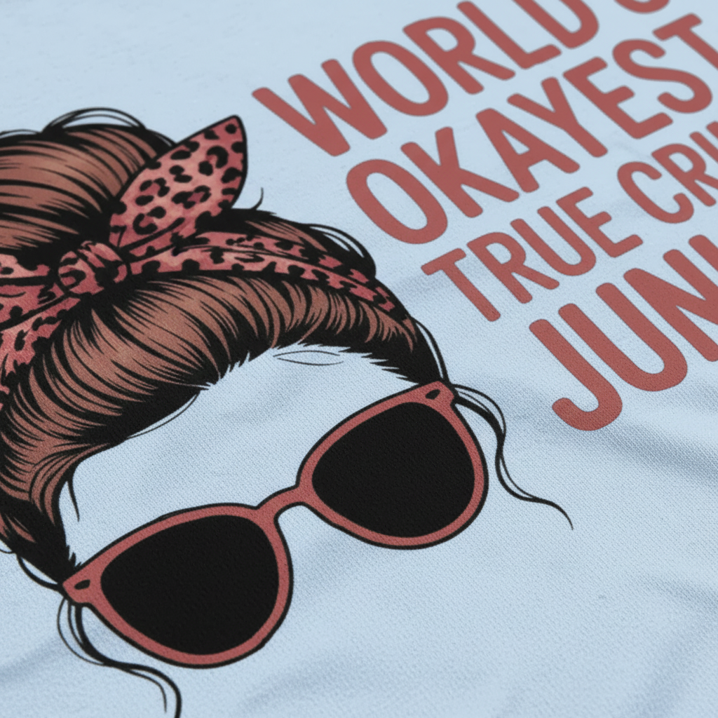 World's Okayest True Crime Junkie T-Shirt__detail
