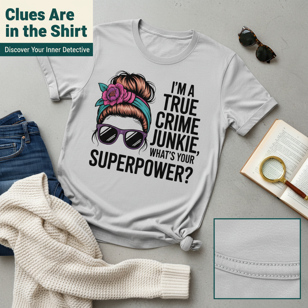 True Crime Junkie Superpower T-Shirt__pair