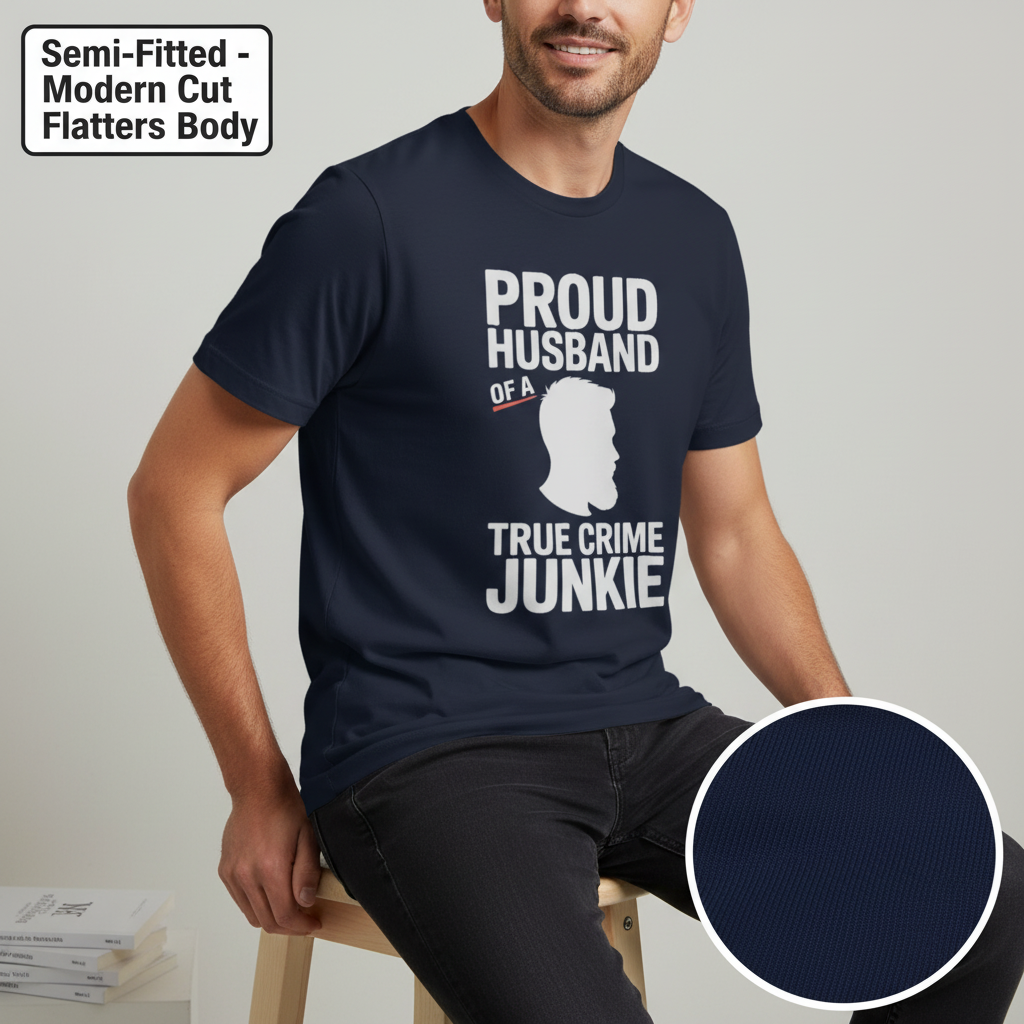Proud Husband True Crime Junkie T-Shirt__benefit