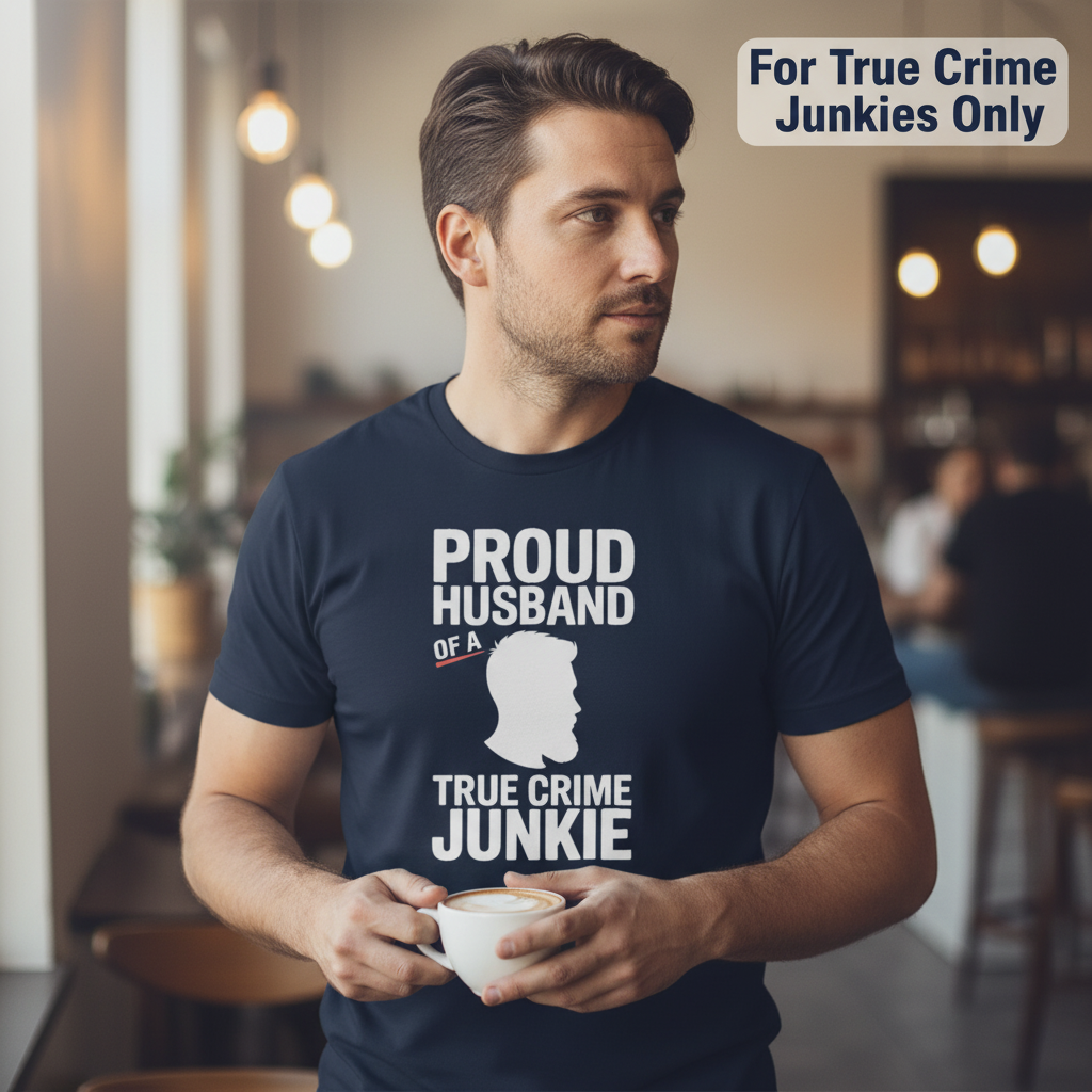 Proud Husband True Crime Junkie T-Shirt__lifestyle