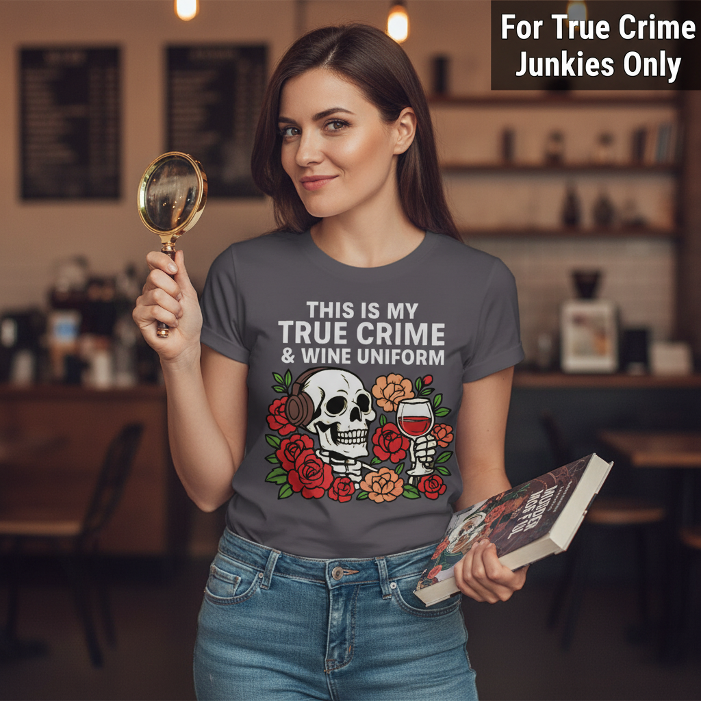True Crime & Wine Uniform T-Shirt_prop_inteact