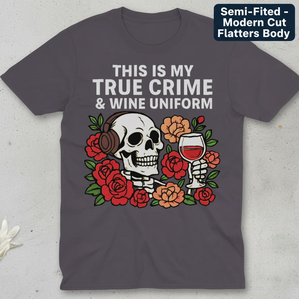 True Crime & Wine Uniform T-Shirt_clean