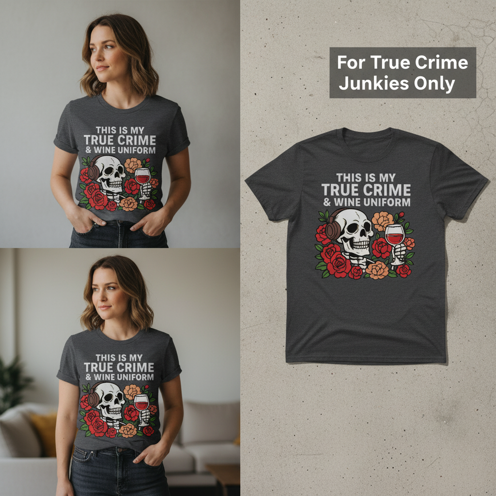 True Crime & Wine Uniform T-Shirt_3_panel