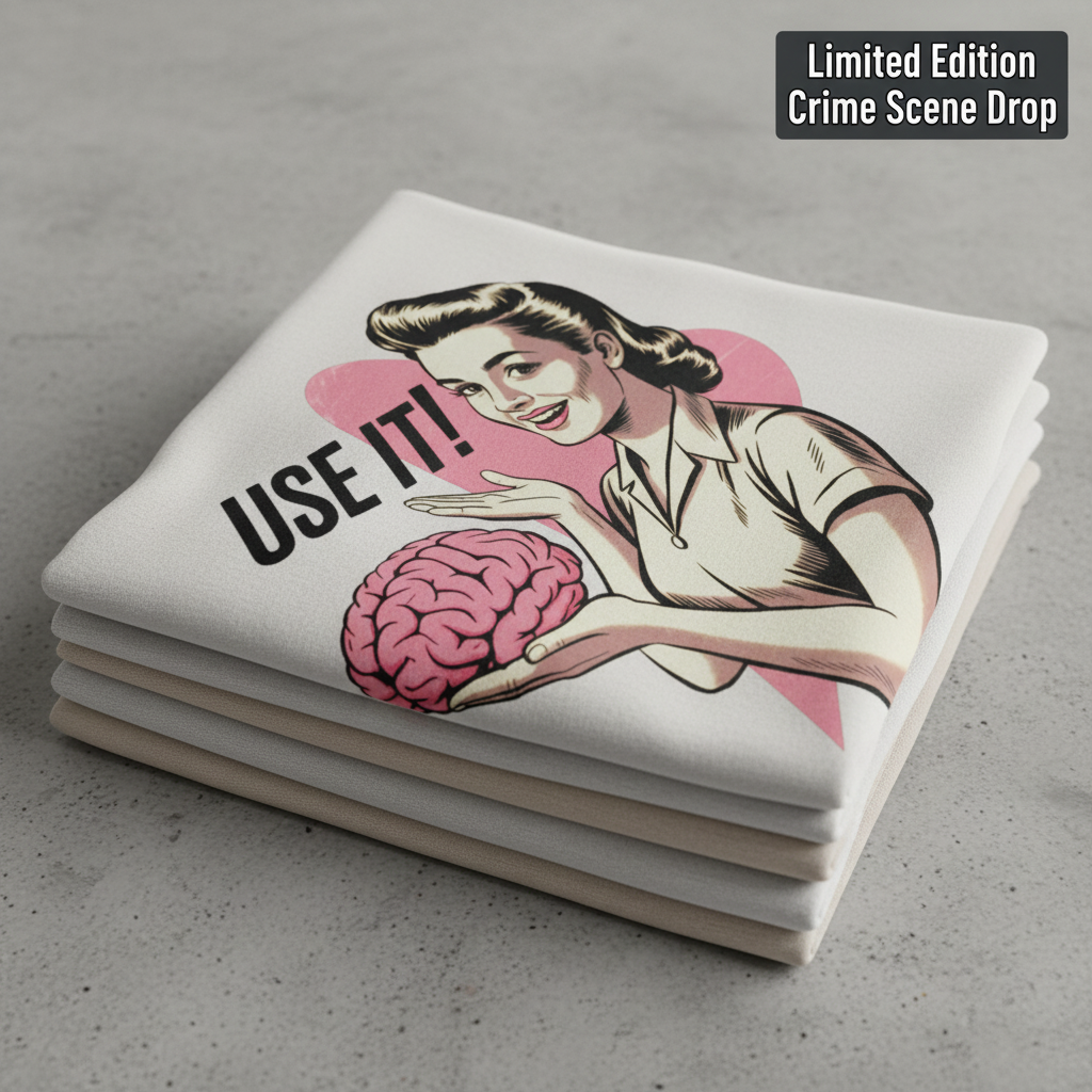 Use Your Brain T-Shirt_stacked_flatlay