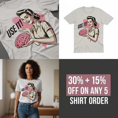 Use Your Brain T-Shirt_4_panel