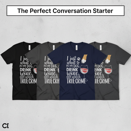 Wine, Dogs & True Crime T-Shirt_color_hero