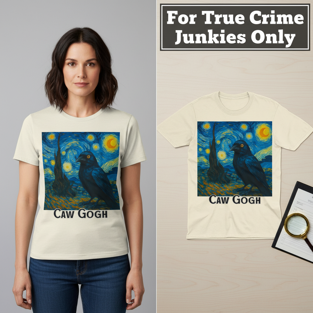 Caw Gogh T-Shirt_model_flat