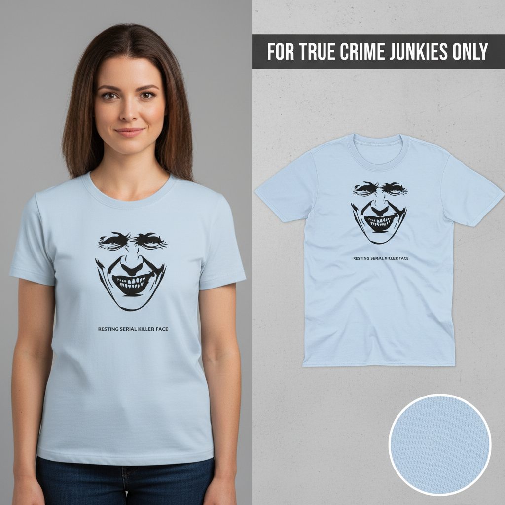 Resting Serial Killer Face T-Shirt_model_flat
