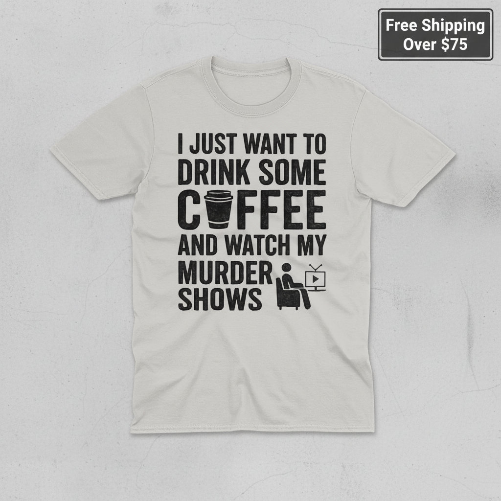 Coffee & Crime Shows T-Shirt_clean