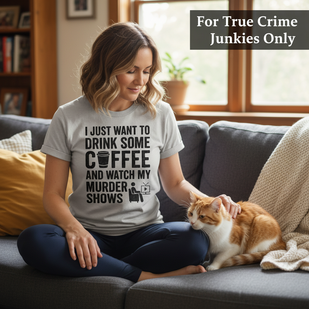 Coffee & Crime Shows T-Shirt_pet_companion