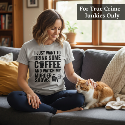Coffee & Crime Shows T-Shirt_pet_companion