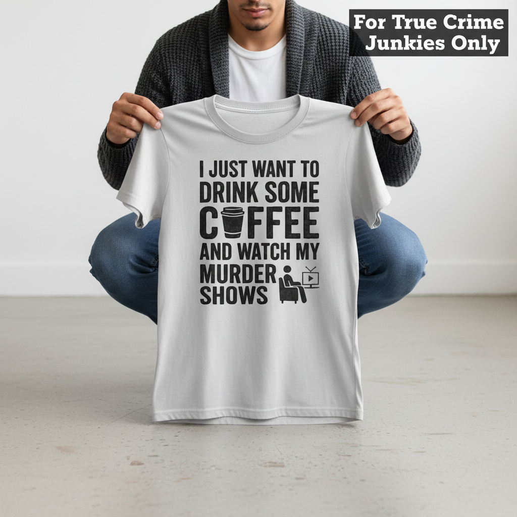 Coffee & Crime Shows T-Shirt_dangle