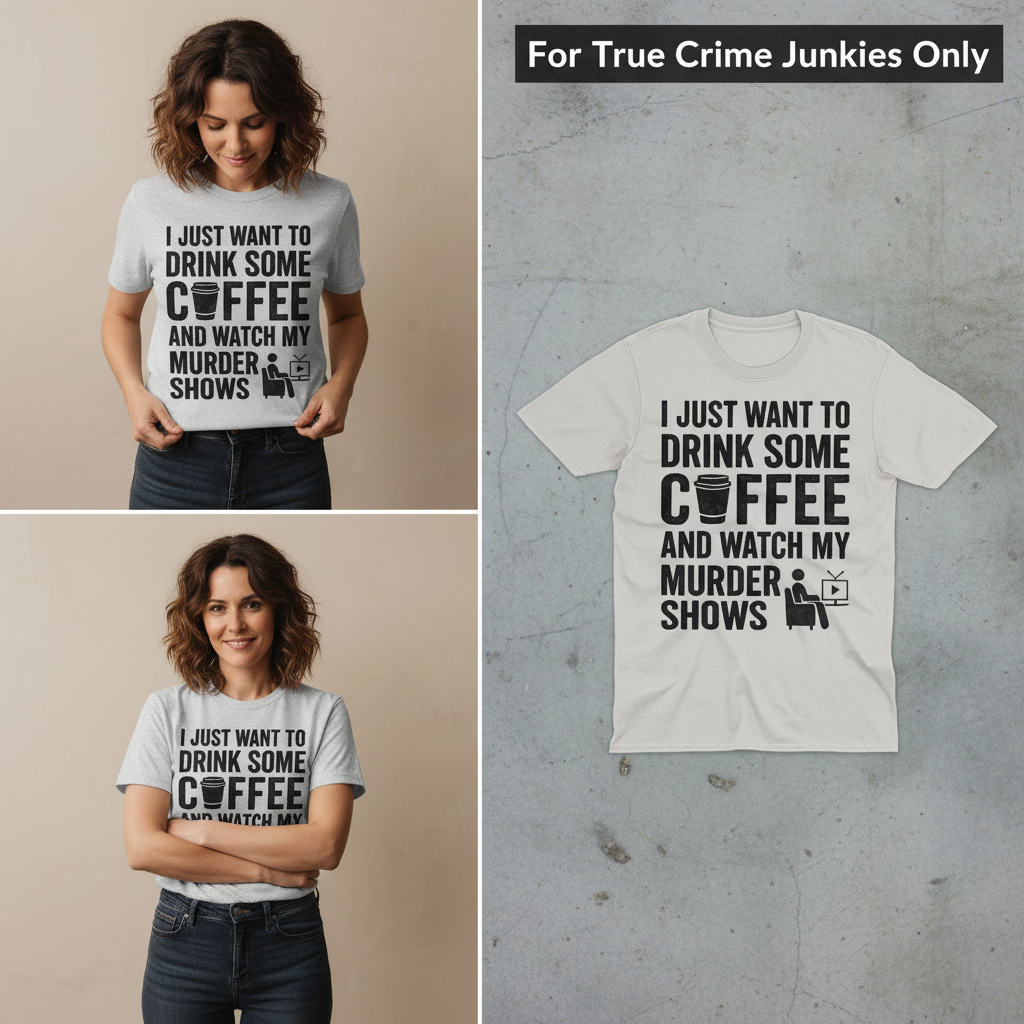 Coffee & Crime Shows T-Shirt_3_panel