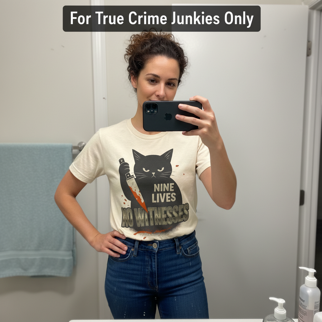 Nine Lives No Witnesses T-Shirt_mirror_selfie
