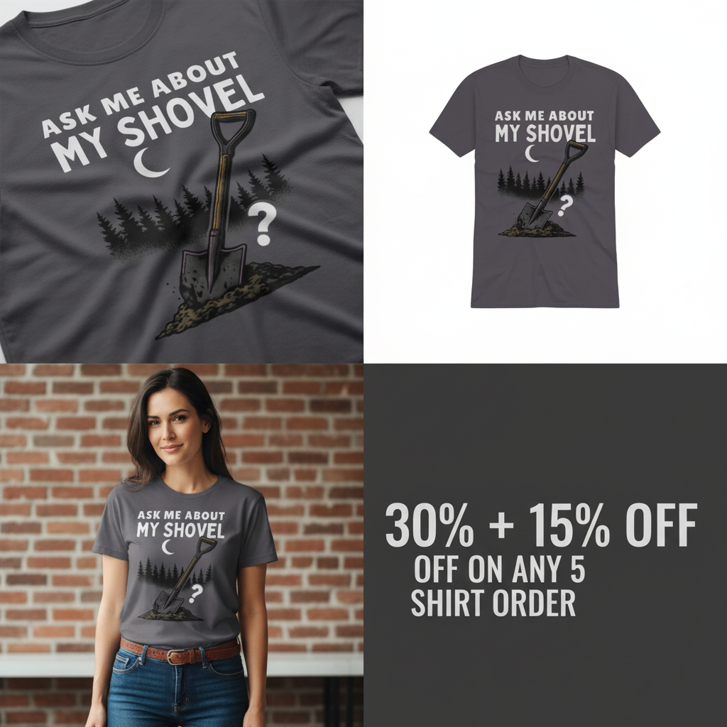Ask Me About My Shovel T-Shirt_4_panel