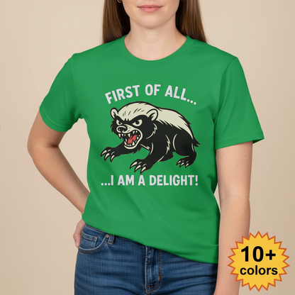 I Am a Delight T-Shirt_badge