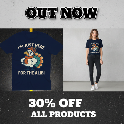 Here for the Alibi T-Shirt_pet_companion