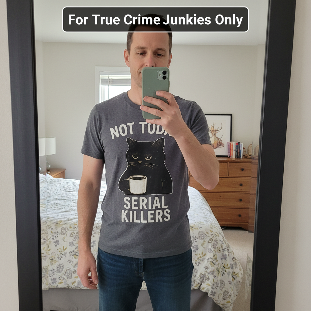 Not Today Serial Killers T-Shirt_mirror_selfie