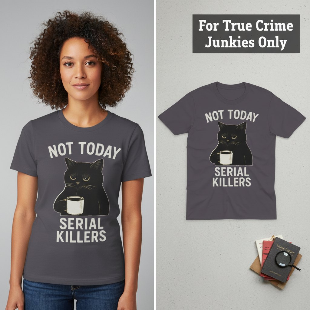Not Today Serial Killers T-Shirt_model_flat
