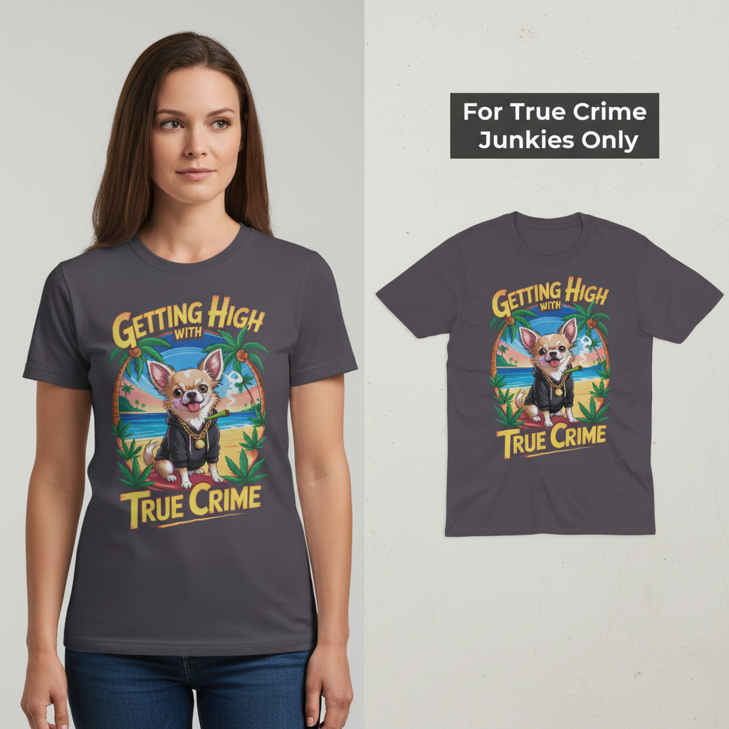 Getting High with True Crime T-Shirt_model_flat
