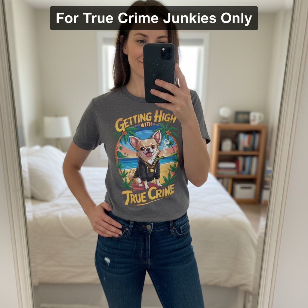 Getting High with True Crime T-Shirt_mirror_selfie